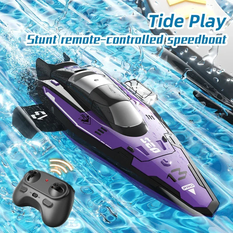 Mini RC Boat High Speed Ship 2.4G Remote Control Toy Rc Speedship With Rechargeable Battery Fast Toy for Boy Children Toys GiftS
