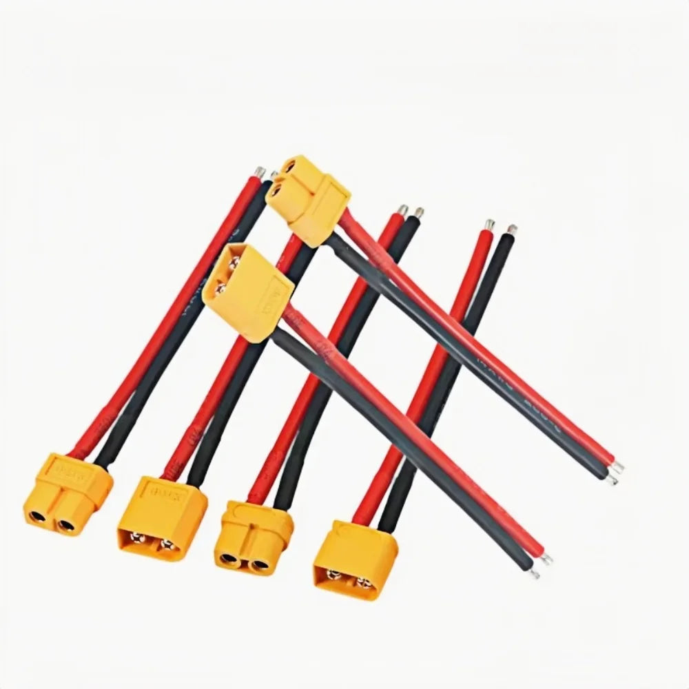 4pcs XT60 Battery Male Female Connector Plug - 10cm 14AWG Silicone Wire Cable for RC Airplane Lipo Battery ESC FPV Drone Expand