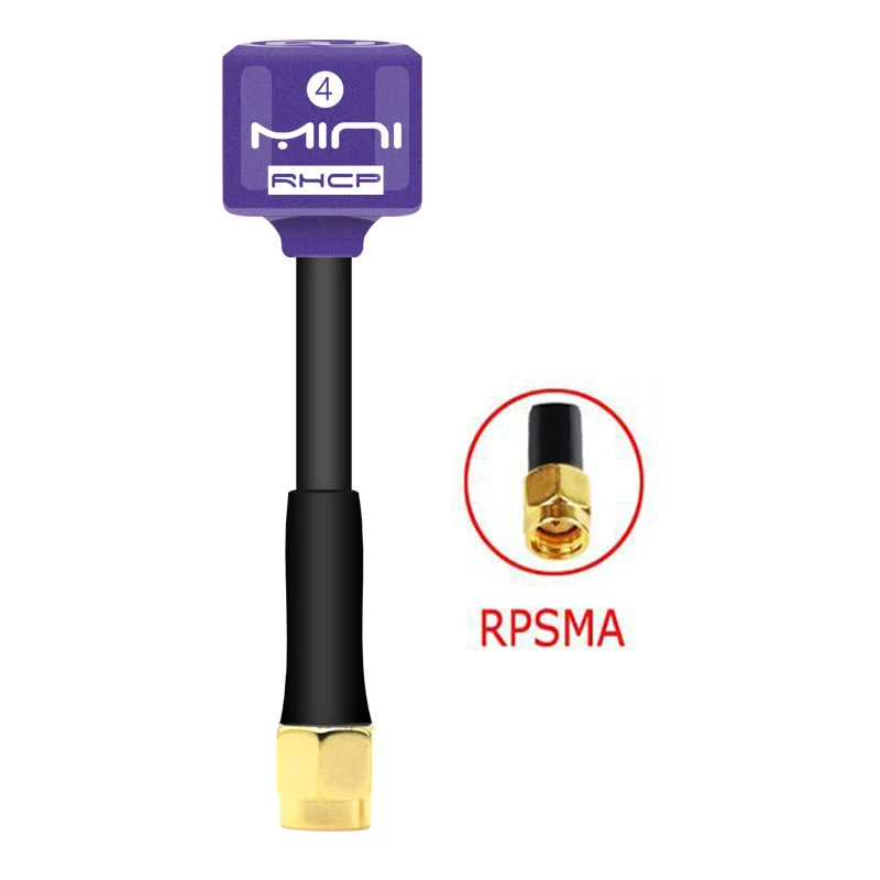 5.8G Lollipop 4 RHCP Antenna high gain 2.8Dbi FPV Transmitter/Receiver SMA/RP-SMA/MMCX/UFL Antenna for RC FPV racing drone part