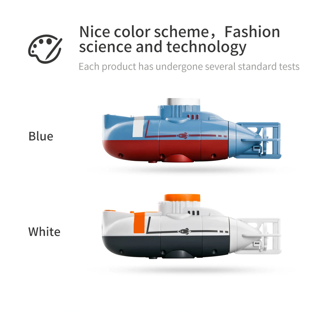 Mini RC Submarine 0.1m/s Speed Remote Control Boat Waterproof Diving Toy Simulation Model for Kids Christmas Gift  New Year Gift