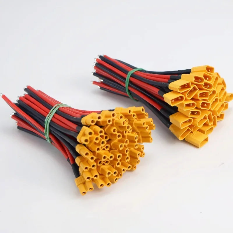 XT30 Male And Female Connector Plug Set with 16AWG Silicone Wire for FPV Drones RC Lipo Fixed Wing Battery Connections