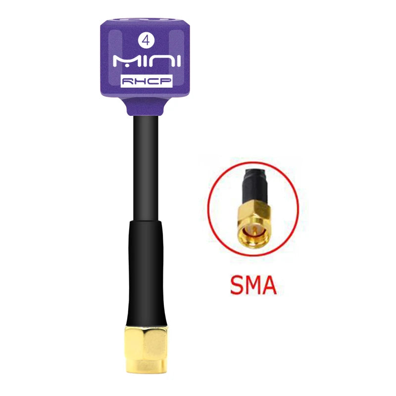5.8G Lollipop 4 RHCP Antenna high gain 2.8Dbi FPV Transmitter/Receiver SMA/RP-SMA/MMCX/UFL Antenna for RC FPV racing drone part