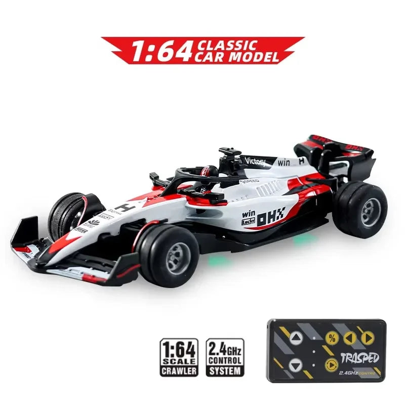 1/64 Mini Formula Racing Alloy RC Cary Model Car Die Cast Toy Car for Boy Gifts Party Toys Children's Remote Control Car Toy