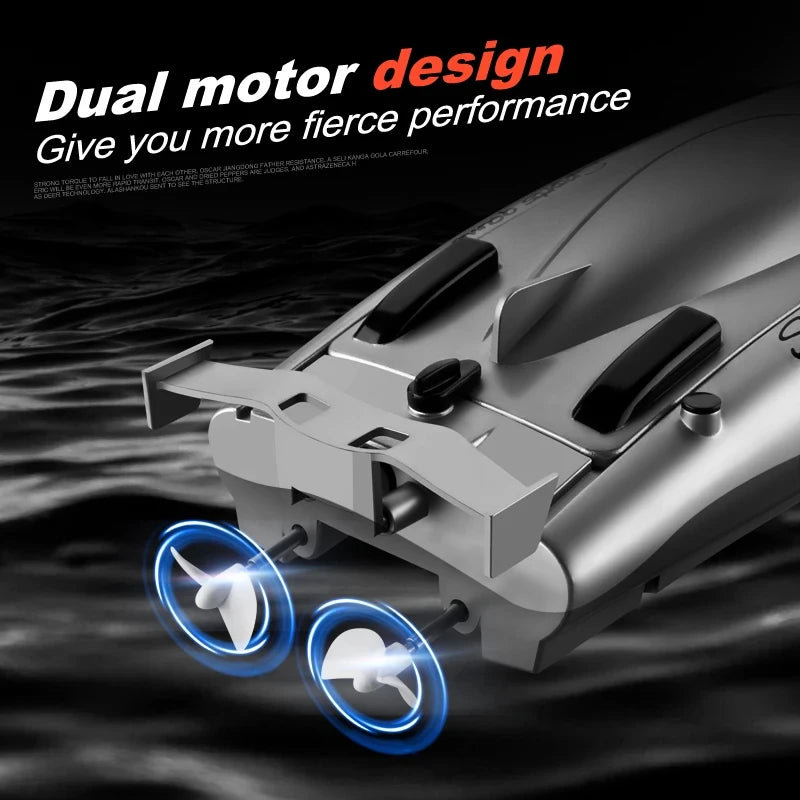 2.4G RC High Speed Racing Boat Waterproof Double Motor Remote Control Professional Speedboat 805 Gifts Toys for Boys