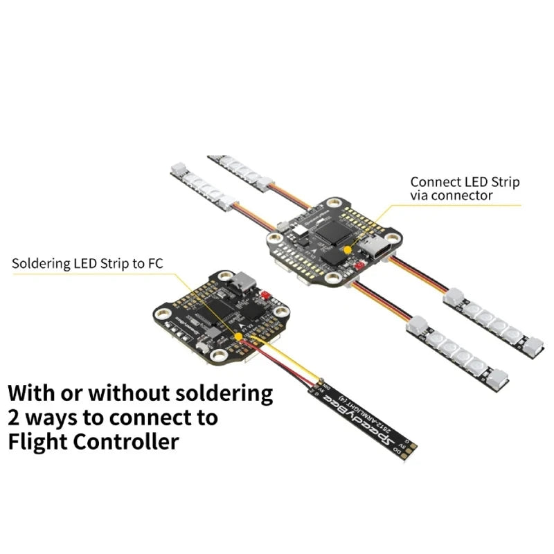 4PCS SpeedyBee Programable 2812 Arm LED Light Armlight 5V RGB For RC FPV Racing Freestyle Whoop Drone Quadcopter Runcam