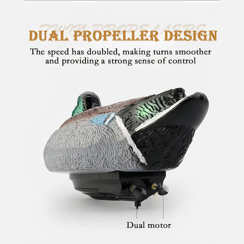 15Km/h 2.4G RC High Speed Speedboat Dual Motor Waterproof Creative Simulation Duck Model Boat Toy Birthday Gift