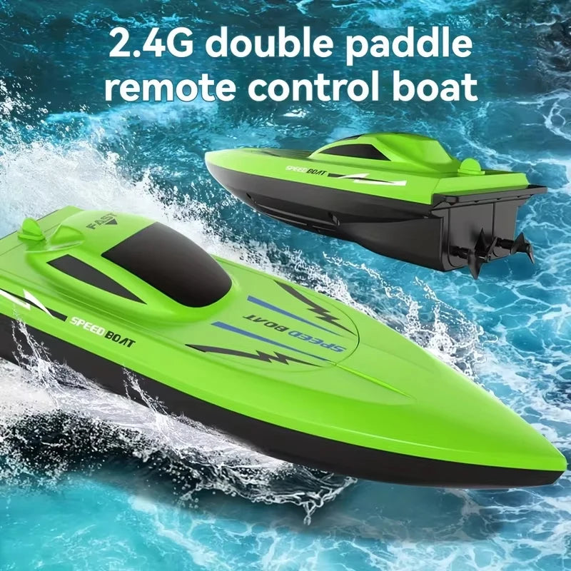NEW2.4G Remote Control Speed Boat for Kids – Fast Electric RC Boat Toy with Dual Motor, Waterproof Model for Pool & Outdoor Play