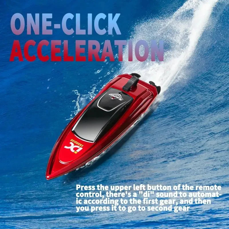 Kids Mini RC Boat Electric Speedboat Summer Water Play High-Speed Racing Boat Submarine Boys Toy