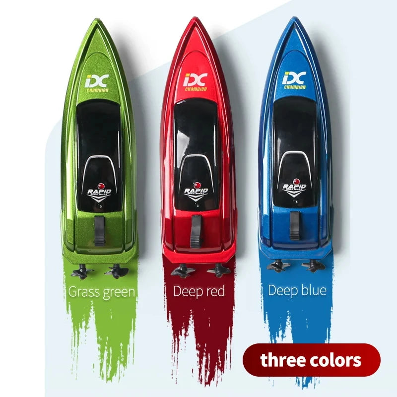 Kids Mini RC Boat Electric Speedboat Summer Water Play High-Speed Racing Boat Submarine Boys Toy